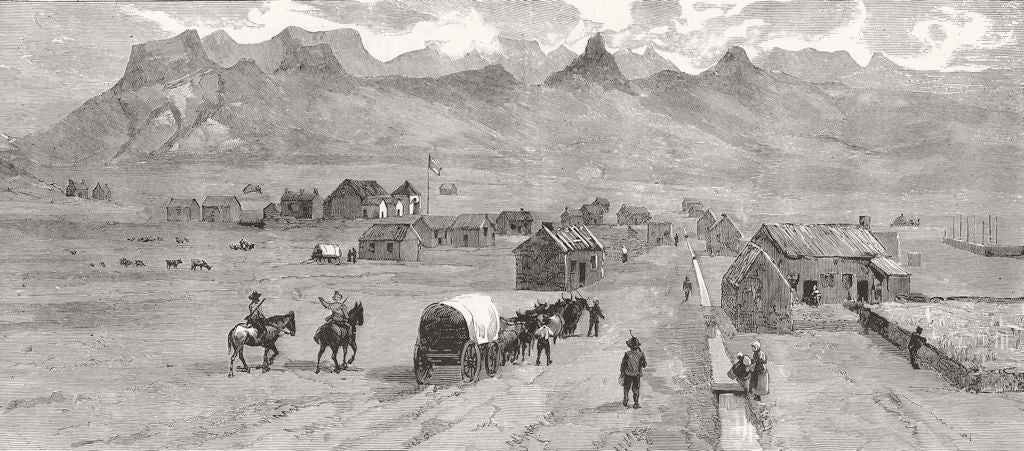 SOUTH AFRICA.Vrijheld,intended capital of New Dutch Annexation in Zululand 1886